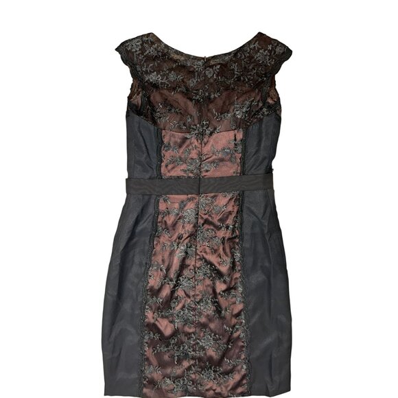 JJs House Satin with Lace Embroidered Sleeveless‎ Dress Size 10 NWT Vampire - Picture 3 of 9